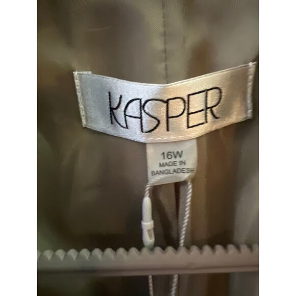 NWT KASPER WOMAN CYREESS GREY SINGLE BREASTED PLUS SIZE BLAZER SIZE 16W - Picture 3 of 8